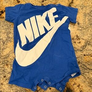 Nike Blue Infant Romper with White Logo